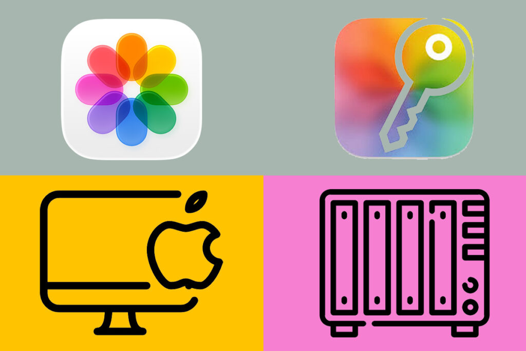 Mac to NAS file and photo transfers schematic